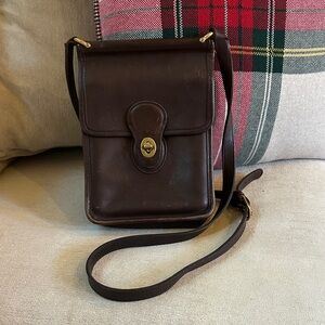 Coach Dark Brown Leather Murphy Bag Vintage 90s